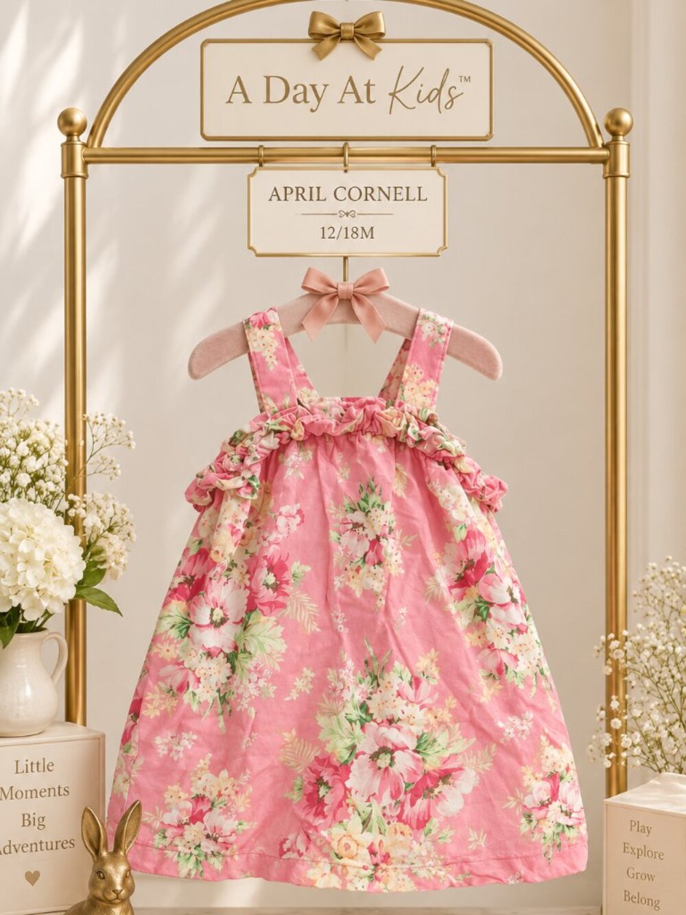 April Cornell Cottagecore Little Prairie Floral Cotton Mini Dress 12-18M
